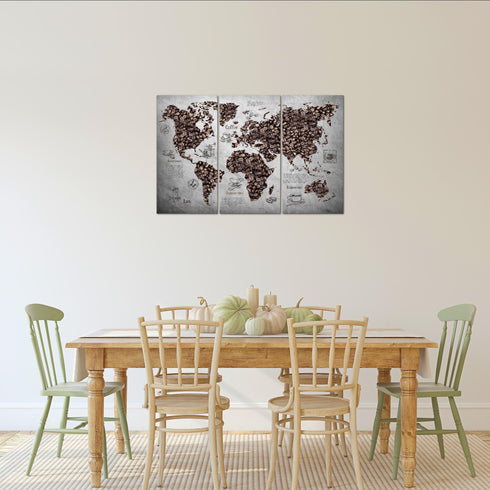 Wandbilder Wohnzimmer XXL Küche Kaffee Moderne Bilder Weltkarte
